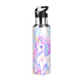 Unicorn Rainbow Stainless Steel Insulated Water Bottle with Straw Lid I767