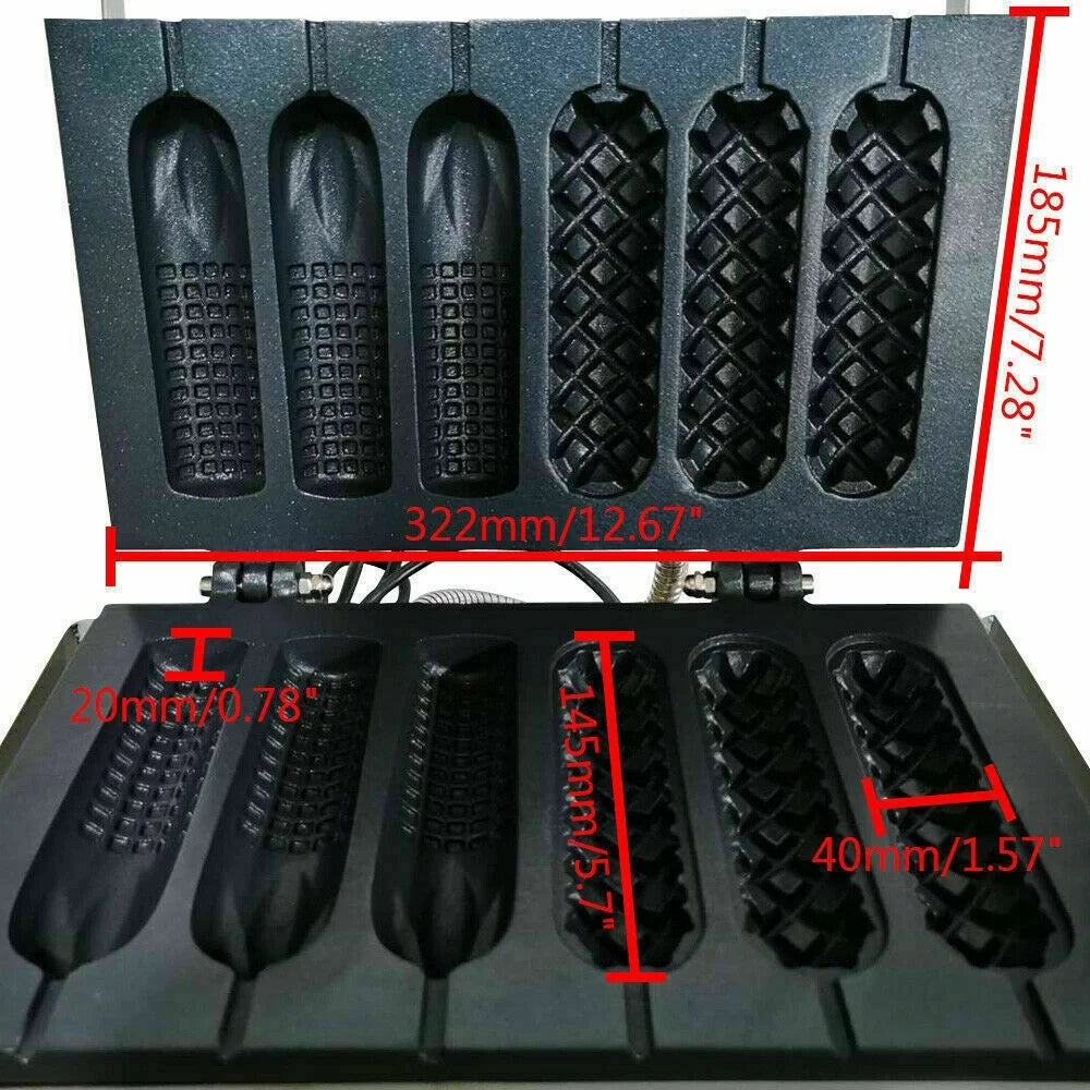 6 Slots Nonstick Electric Waffle Maker B6070