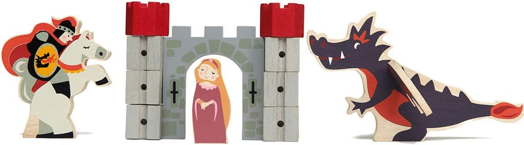 Wooden Medieval Castle Set for Toddlers, Pack of 2 E481539