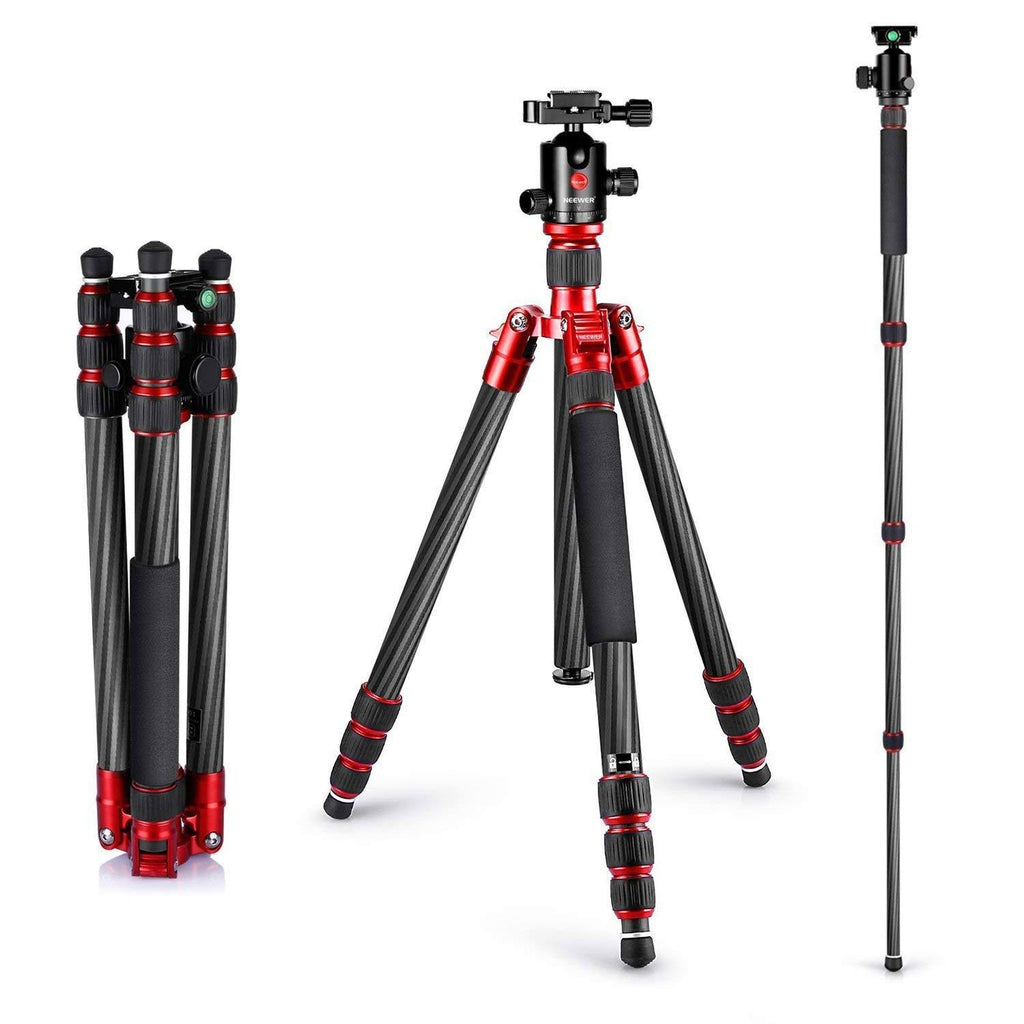 Carbon Fiber 67x22/170cm Tripod Monopod with 360 Degree Ball Head Q55522