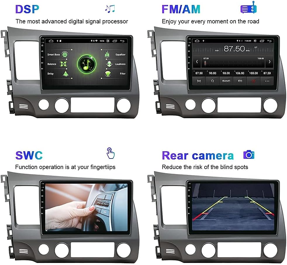 10.1 Inch IPS Touch Screen Car Stereo Head Unit with Bluetooth WiFi J643