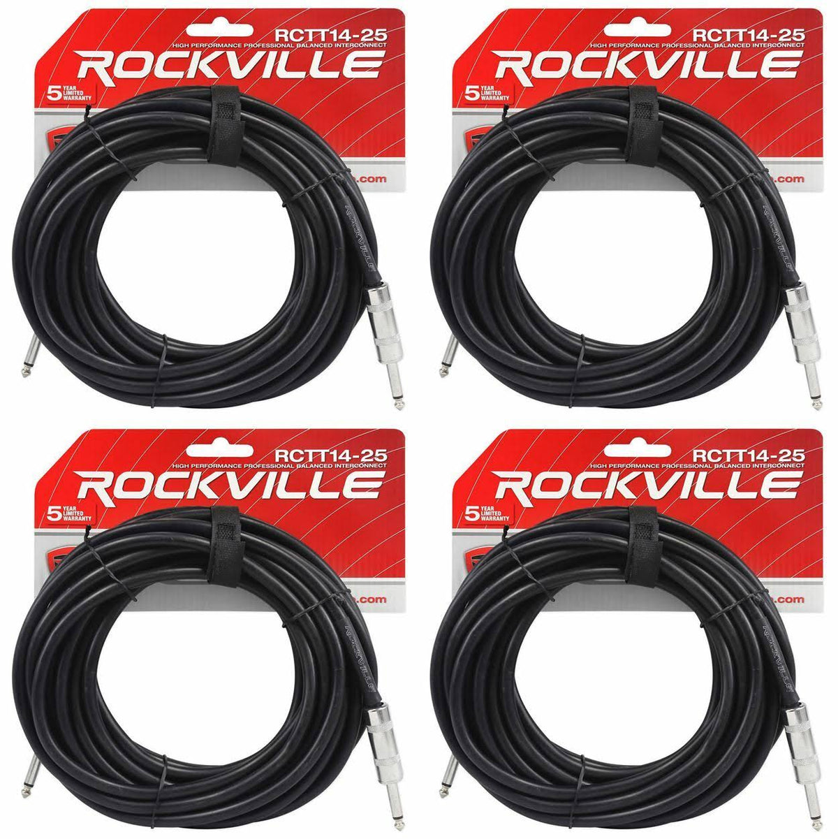 25& 14 AWG 1/4x22 TS to 1/4x22 TS Pro Speaker Cable V954380