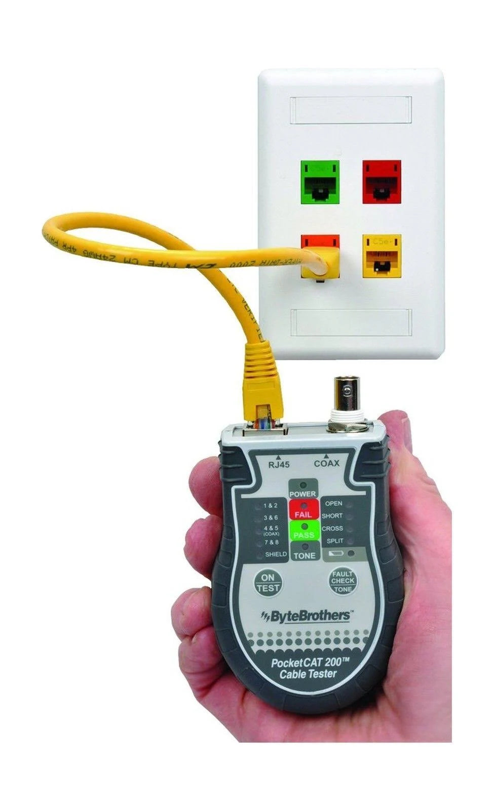Pocket Cat RJ45 Coax Tester C77027