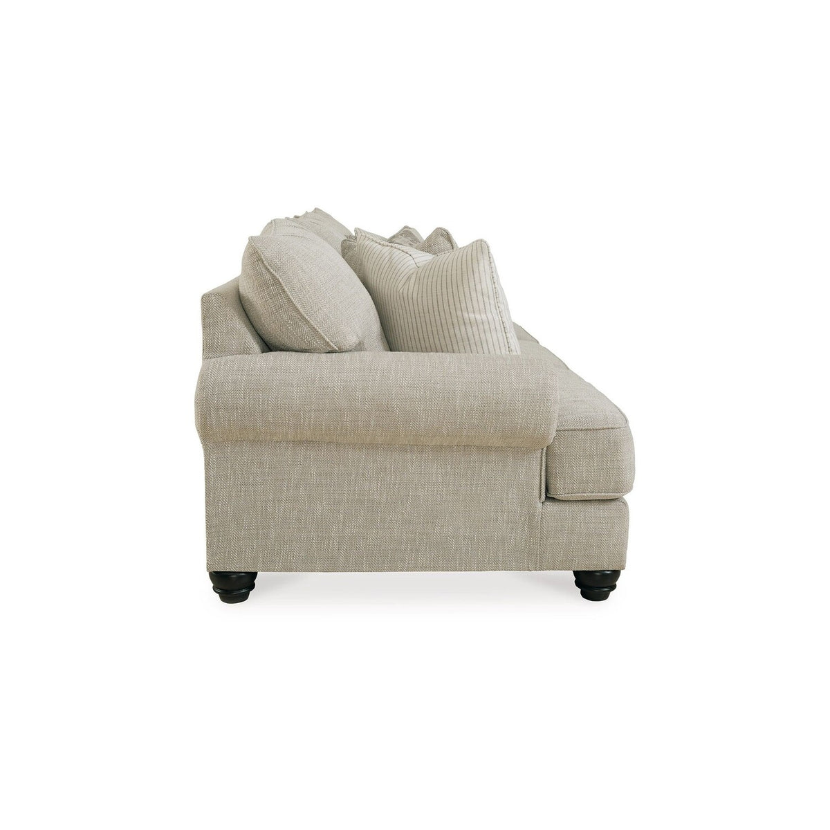 Beige Plush Sofa with 5 Throw Pillows P89117