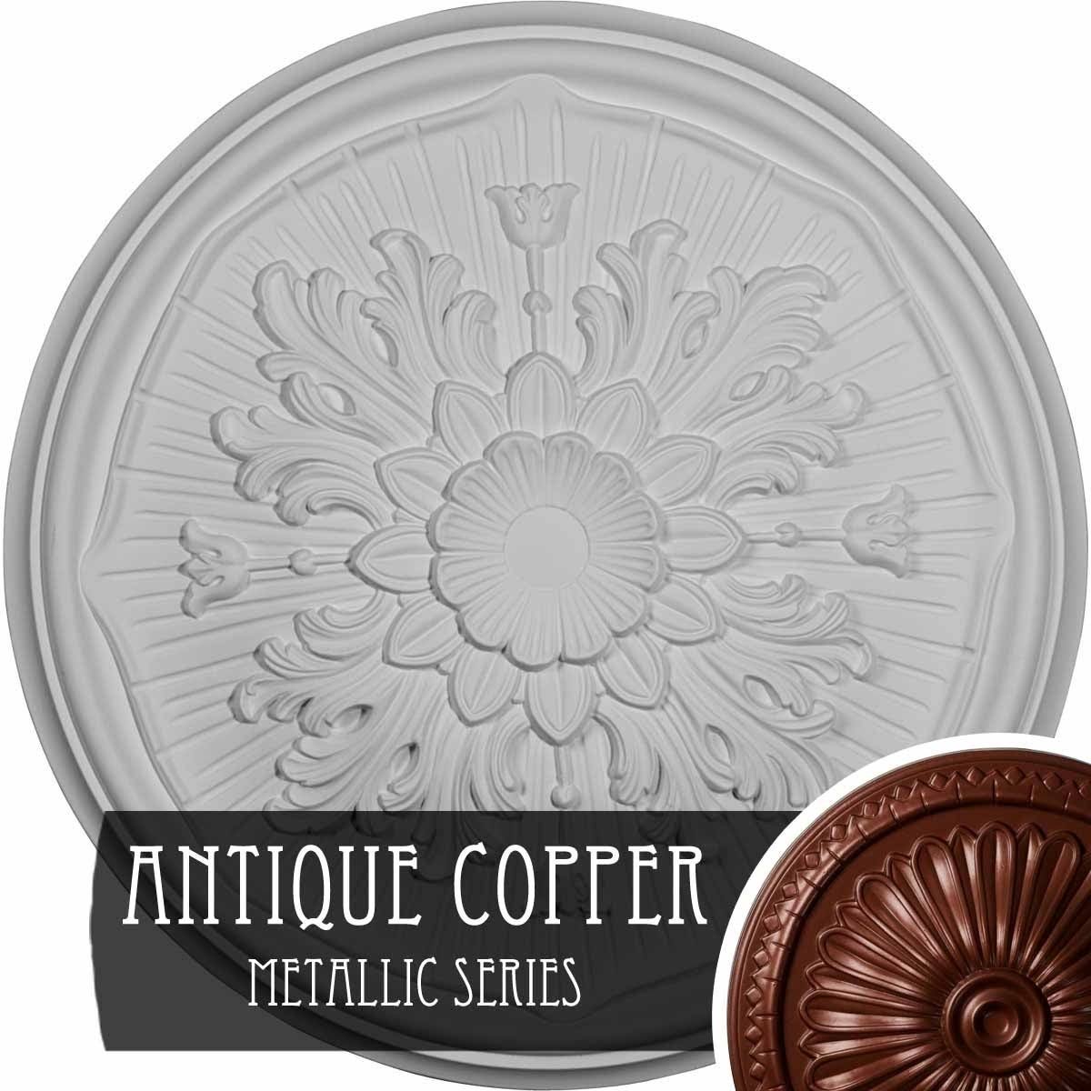 15 3/4x22OD x 5/8x22P Hand-Painted Ceiling Medallion Y973