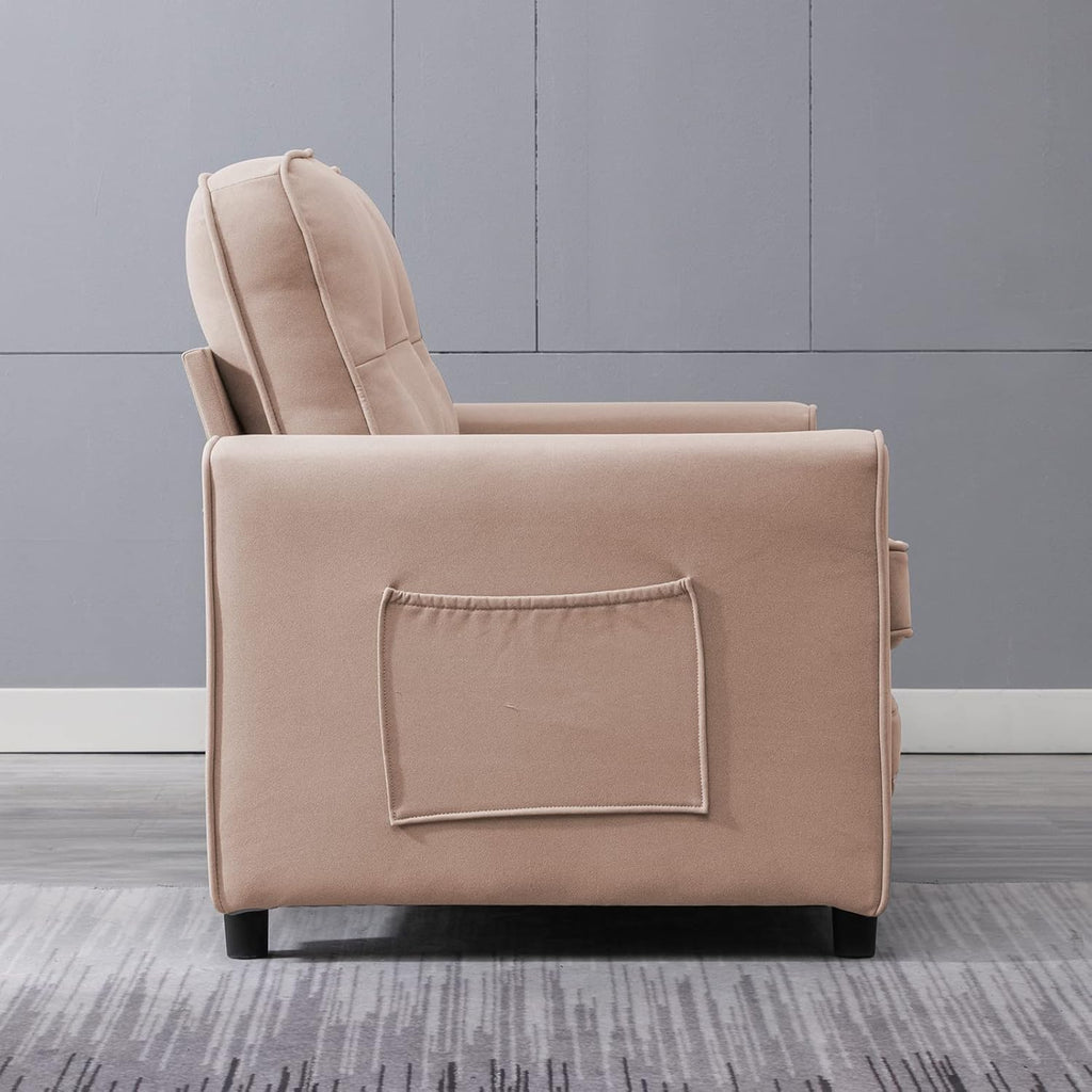 Beige 3-in-1 Convertible Pull Out Sofa Bed K462