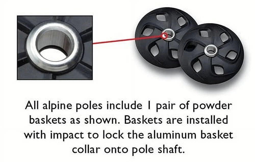 White/Black Alpine Downhill Ski Poles G581