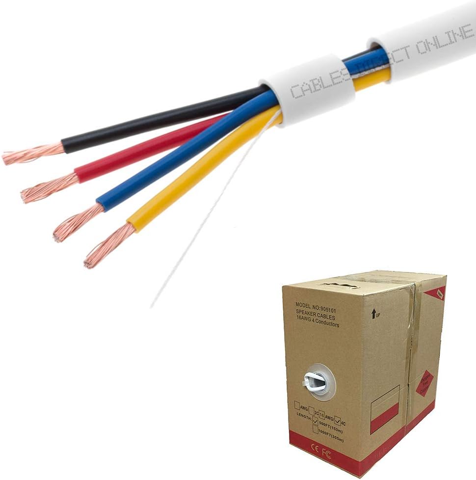 14/2 Bulk Speaker Wire 14AWG CL2 in Wall Audio Cable S558914