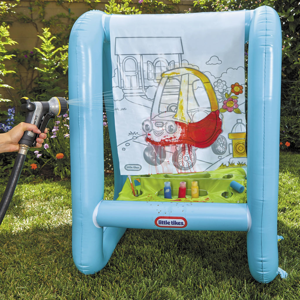 3-in-1 Paint & Play Backyard Easel Inflatable Outdoor Art with Accessories O9533