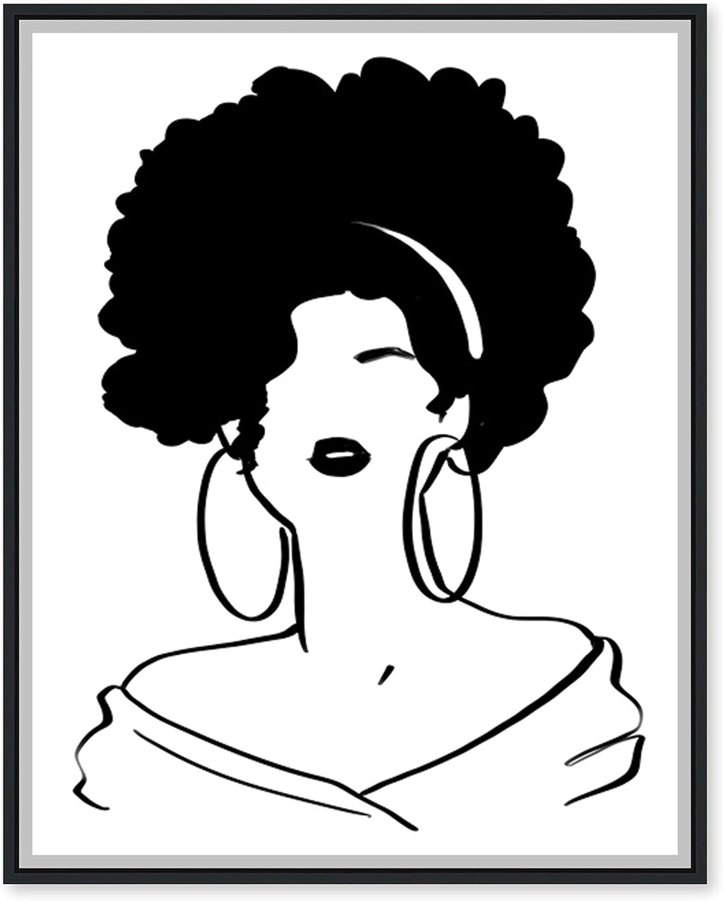 Black Framed Canvas Print N478