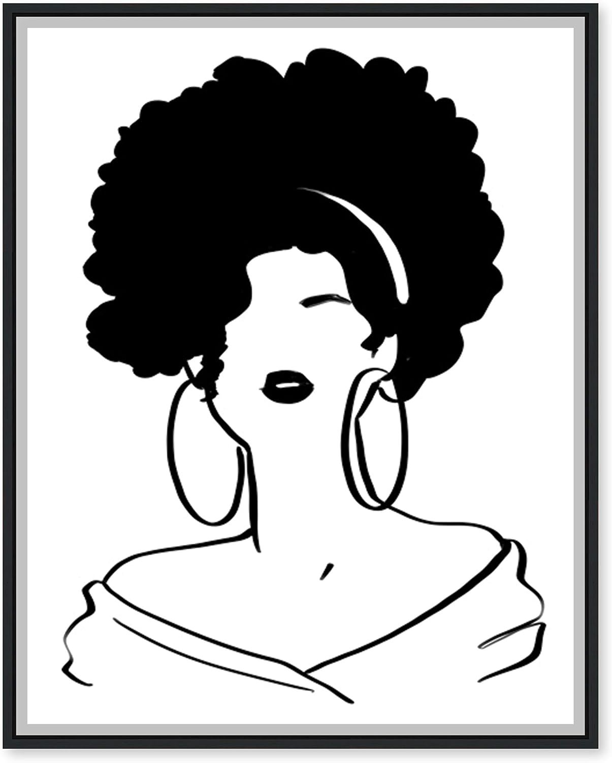 Black Framed Canvas Print N478