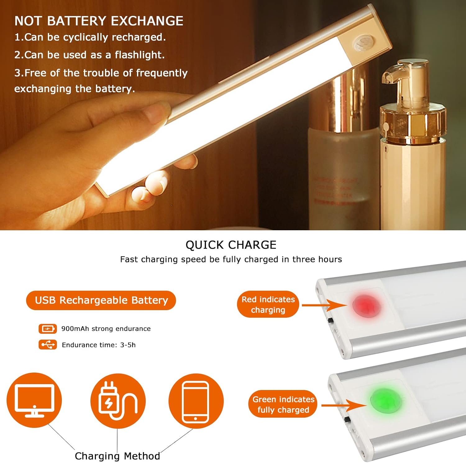 LED Battery Powered Motion Sensor Closet Light, 2 Pack R3677