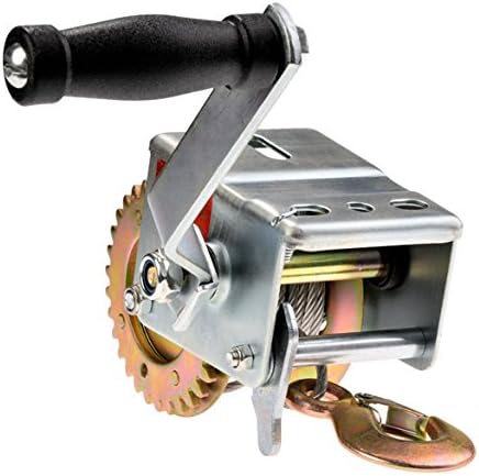 600lb Heavy Duty Hand Winch, 27-Foot Cable, Pack of 2 A400220