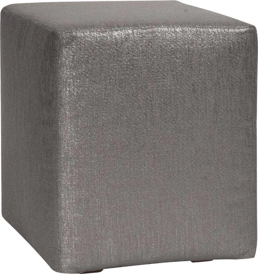 Metallic Graphite Glam Zinc Gray Polyester Cube V46492