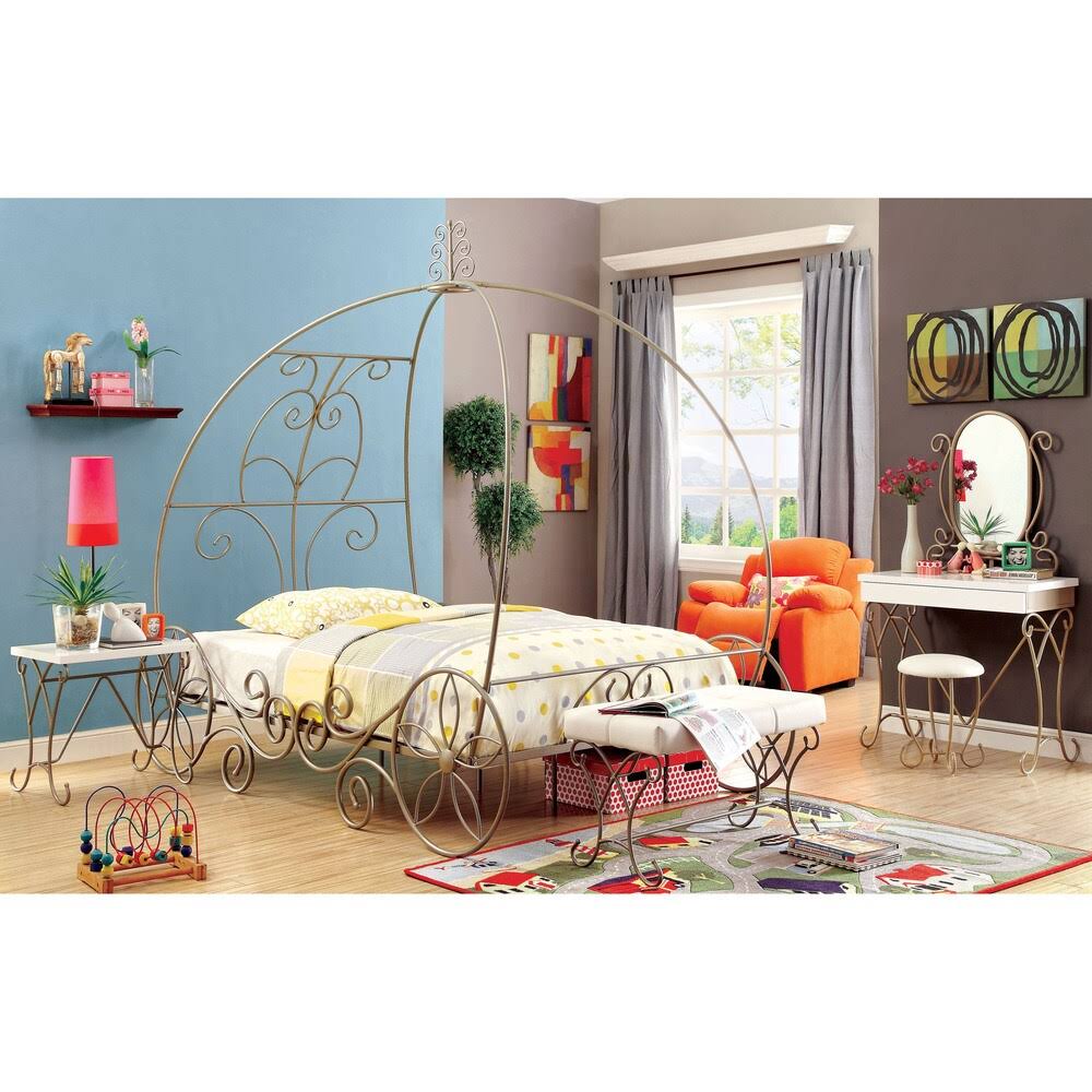 Champagne Metal Bed Twin W838