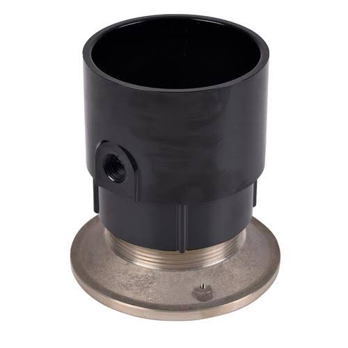 4x22 ABS Adjustable Pipe Fit Drain with 6 Cast Nickel Grate and Round Top M52362