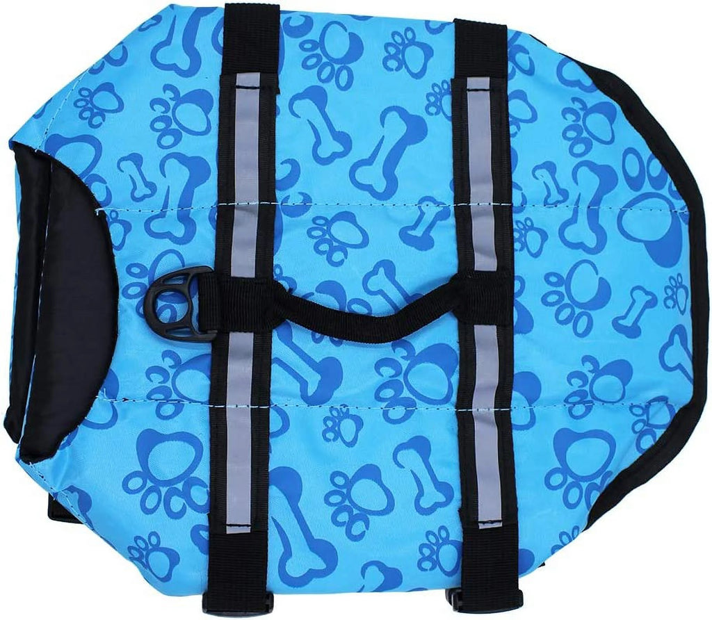 Blue Reflective Stripes Dog Life Jacket A583