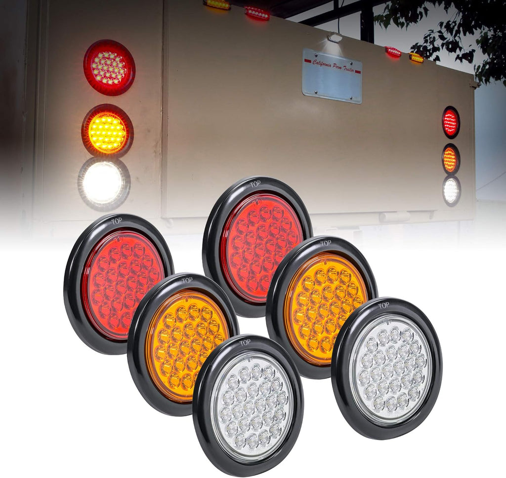 4" Round 24 LED Trailer Tail Light Kit O6982
