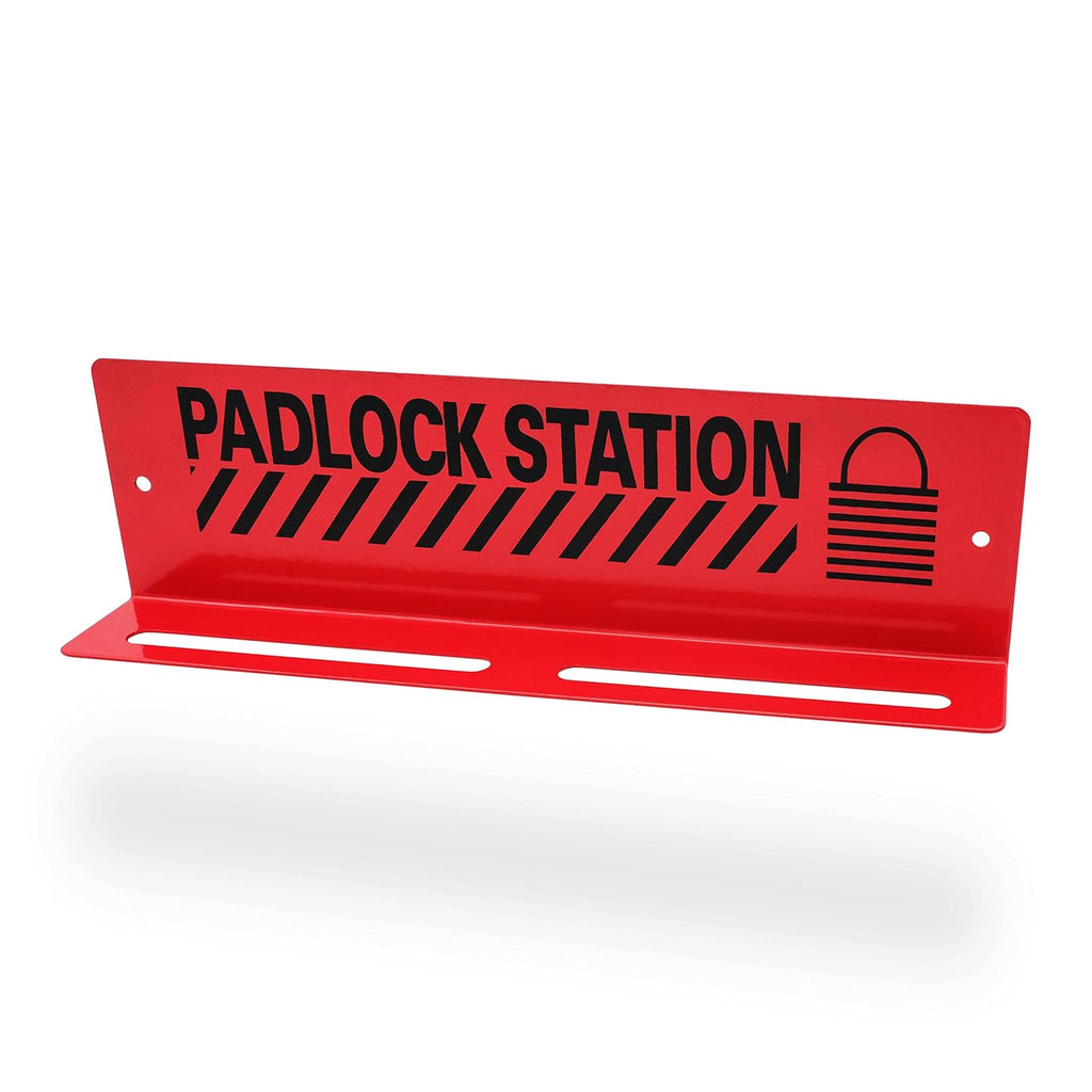 Safety Locks Station with 20 Padlocks, Impact-Resistant Carbon Steel Body J975659