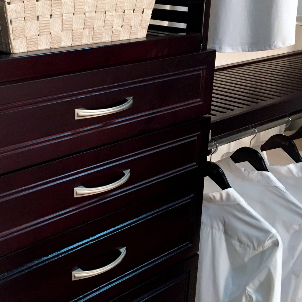 Solid Wood 3-Drawer Organizer Espresso E52635