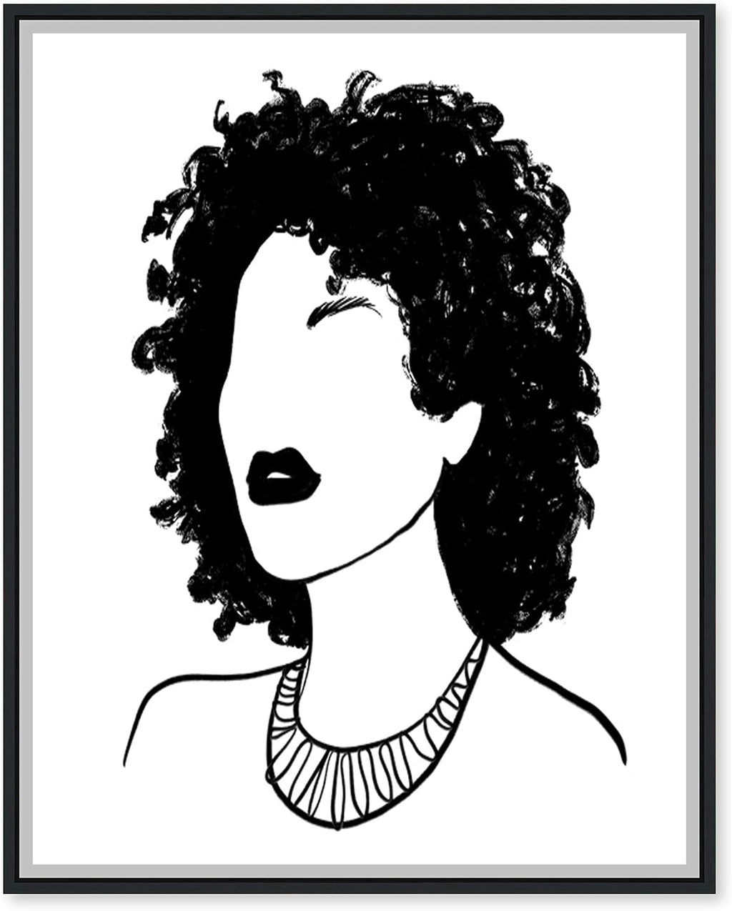 Black Framed Canvas Print N478