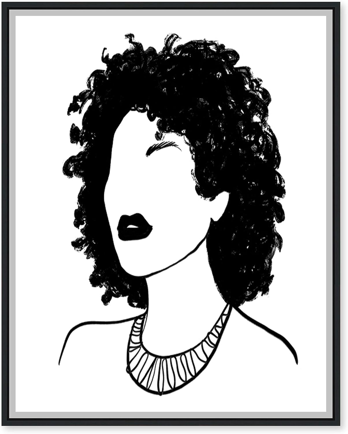 Black Framed Canvas Print N478