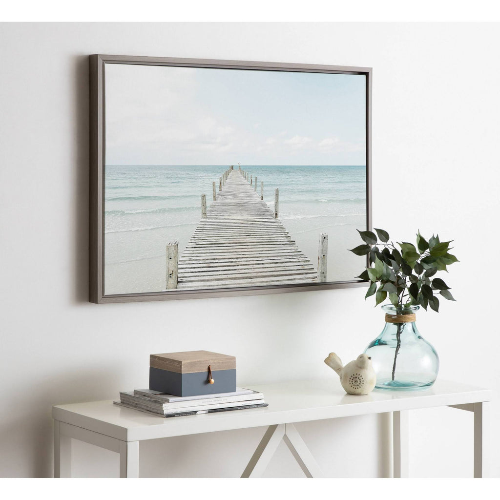 Gray Wooden Framed Canvas Z171