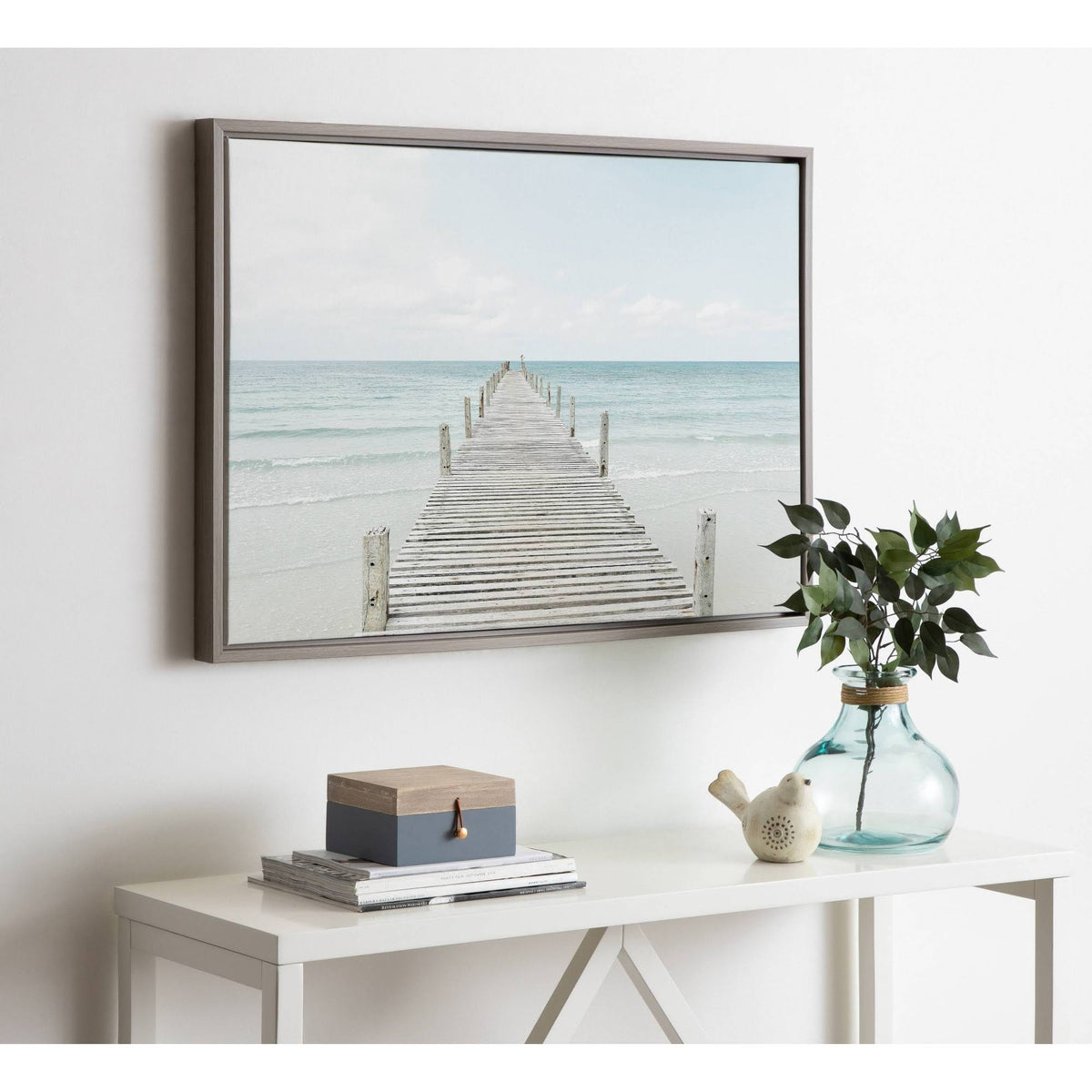 Gray Wooden Framed Canvas Z171