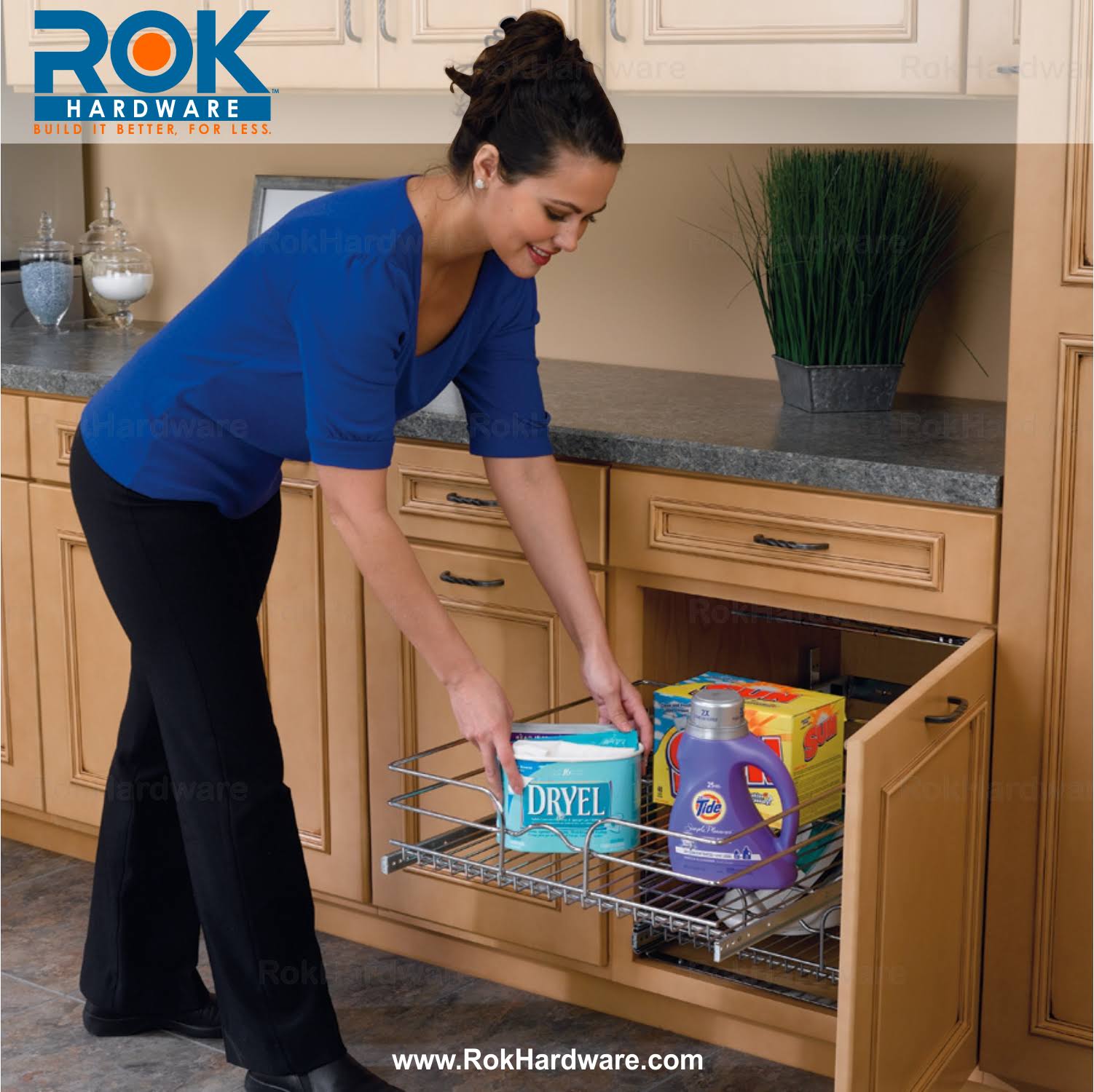 9-Inch Pullout 2 Tier Wire Basket Cookware Cabinet Organizer W41112