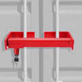 Red Powder-Coated Semi Truck Door Lock with 2 Keys D63445