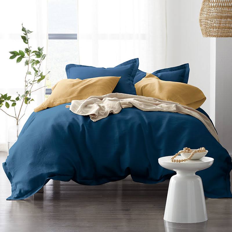 Full Linen Duvet Cover in Gray Q51759