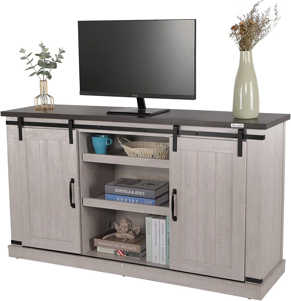 18'' Electric Fireplace TV Stand Wood Entertainment Center Y22867