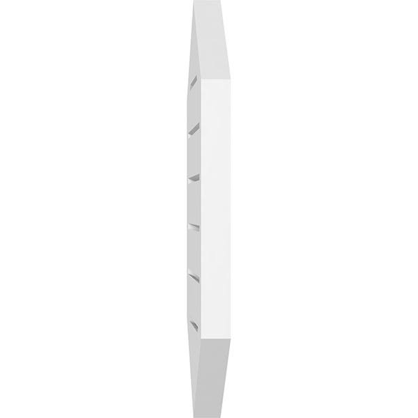 18x22W x 36x22H Vertical Peaked Surface Mount PVC Gable Vent 10/12 Pitch M398210