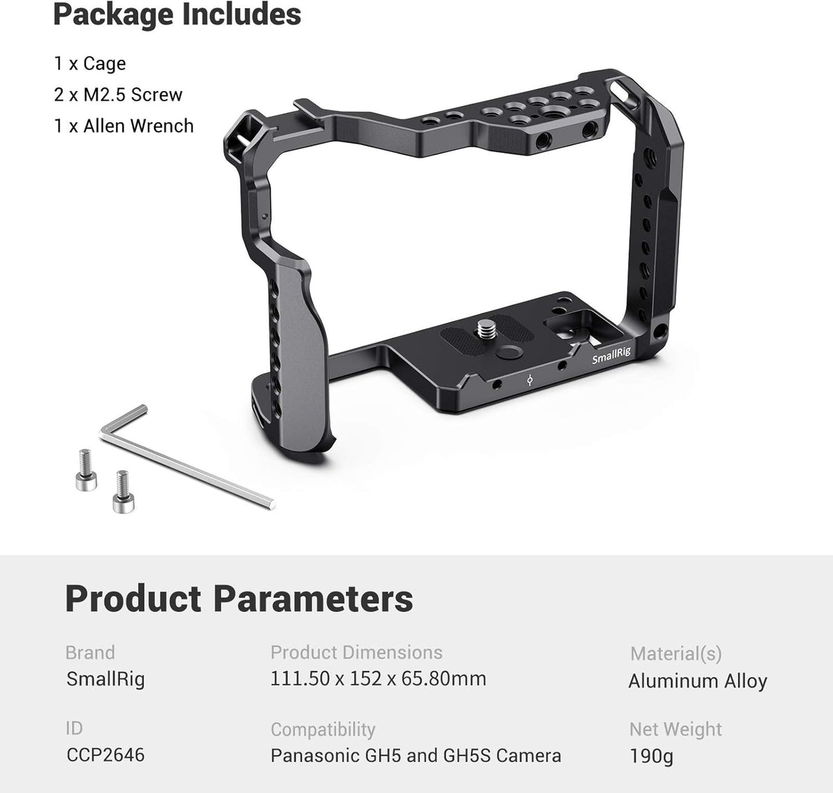 Cage for Panasonic Lumix Camera V996