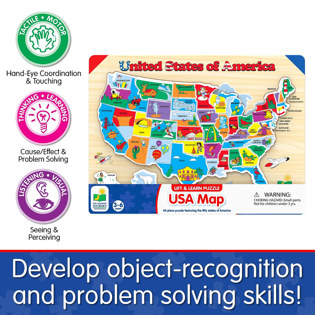 USA Map Puzzle for Kids Ages 3 and Up L610568