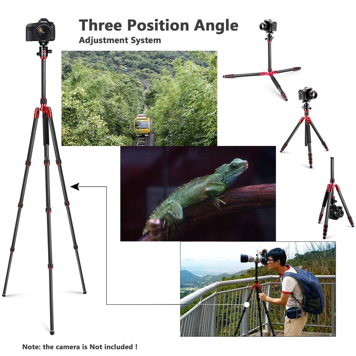 Carbon Fiber 67x22/170cm Tripod Monopod with 360 Degree Ball Head Q55522