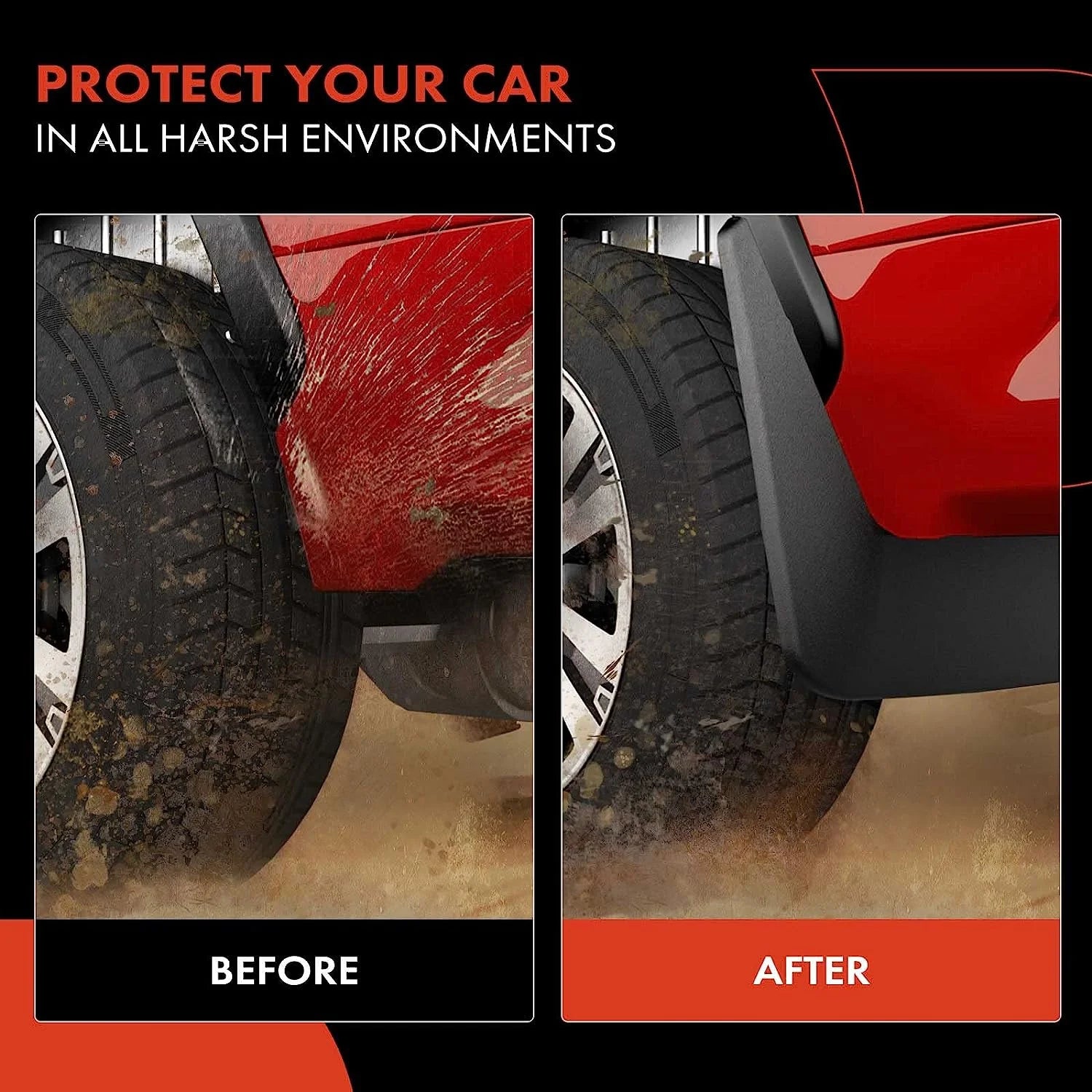 Mud Flaps Splash Guards 4-PC E8329