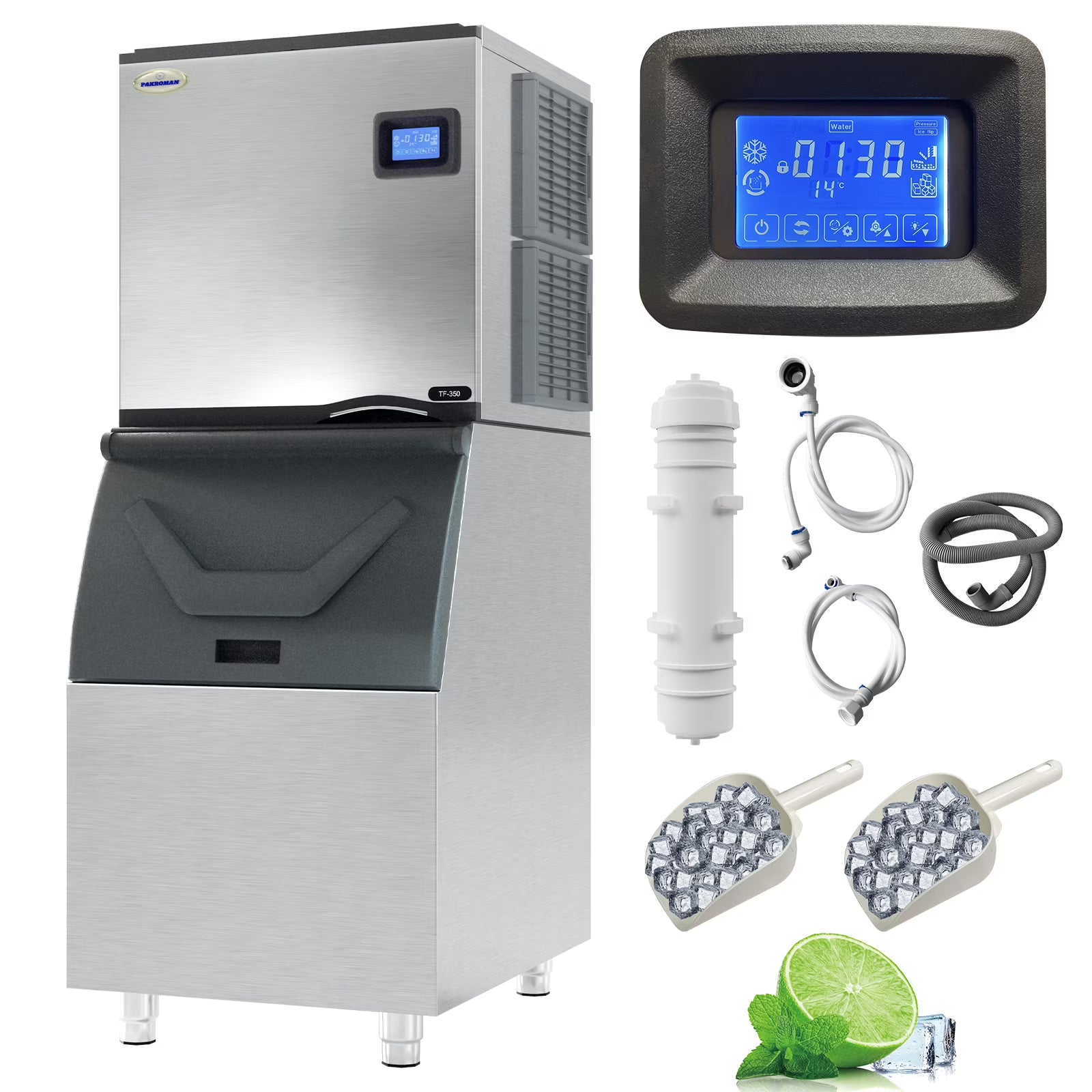 Commercial Ice Maker Machine with Stainless Steel Compressor A14087
