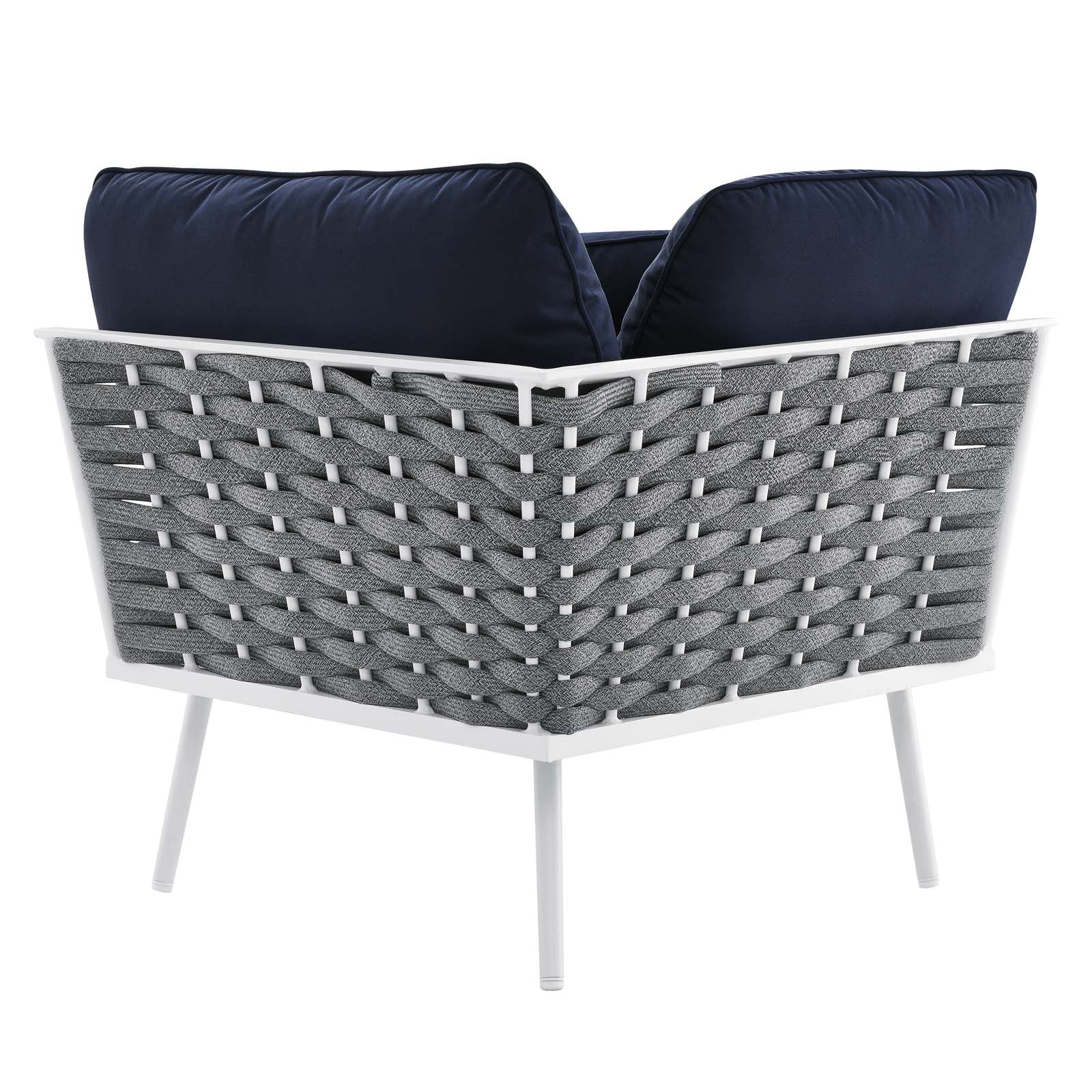 White Navy 8 Piece Outdoor Aluminum Sectional Sofa Set S78438