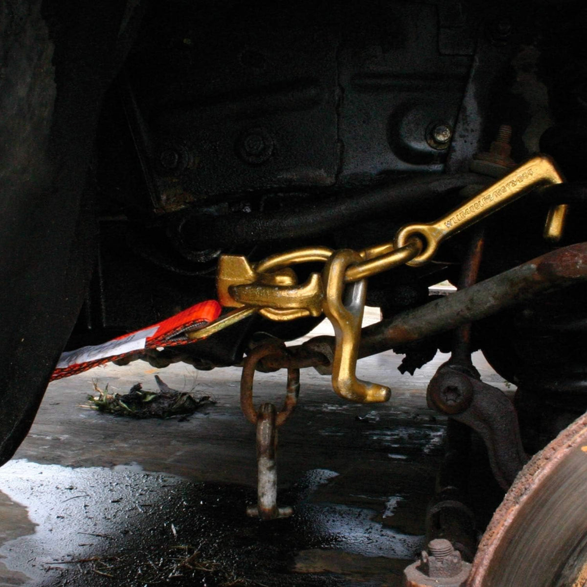 Classic Yellow Car Tie Down with Frame Hook Cluster - 96 Inch - 2 Pack U2654