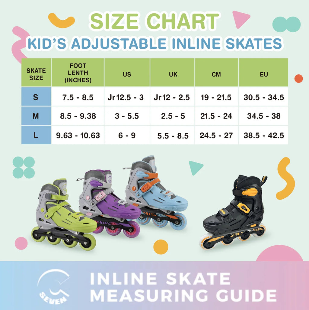 Adjustable Kids Inline Skates with Light Up Wheels L3306