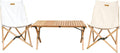 Solid Wood Folding Camping Table and Chair Set (Beech) P491136