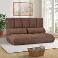 Brown Adjustable Backrest Double Chaise Lounge Sofa V176
