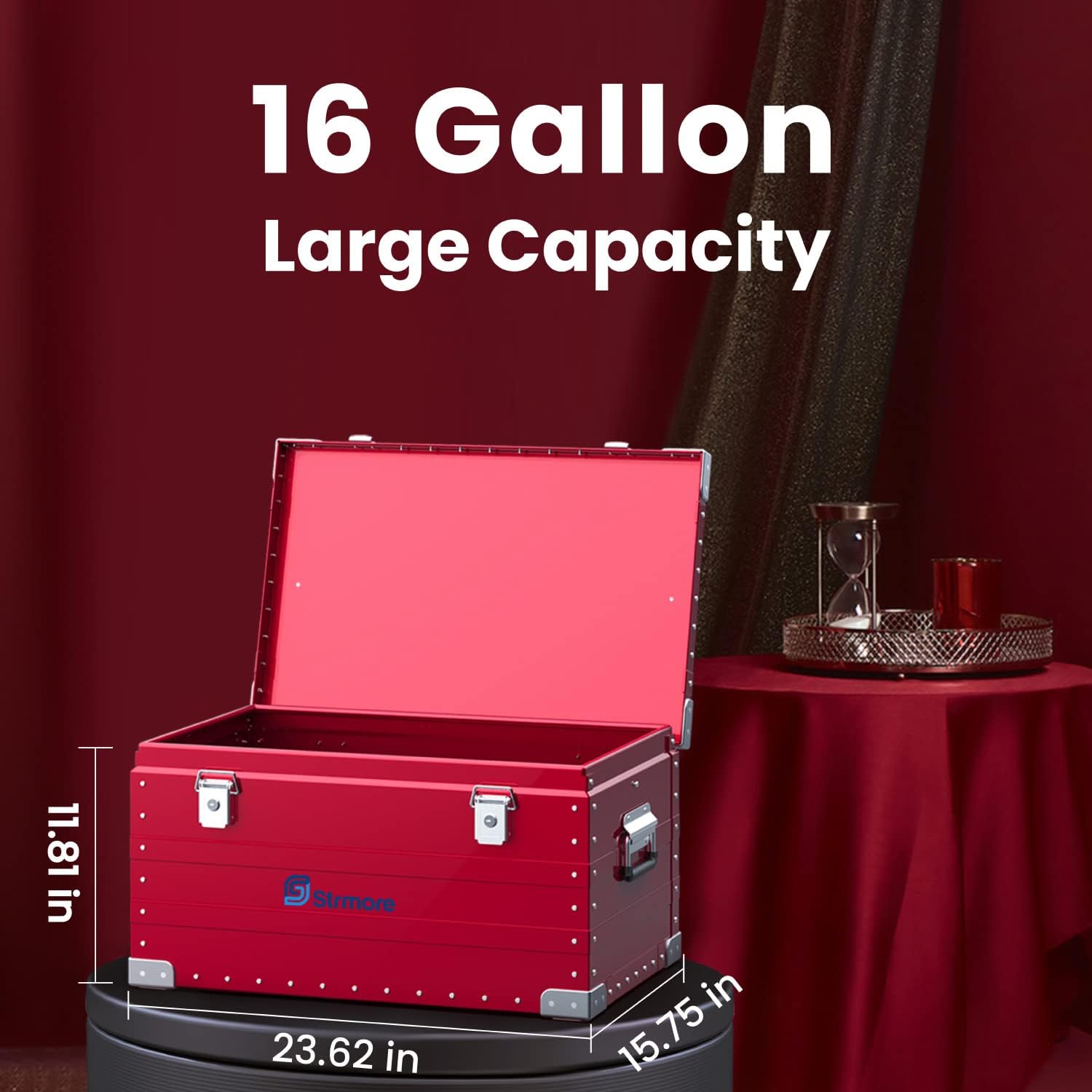 Red Aluminum Hard Protective Carrying Case F815580