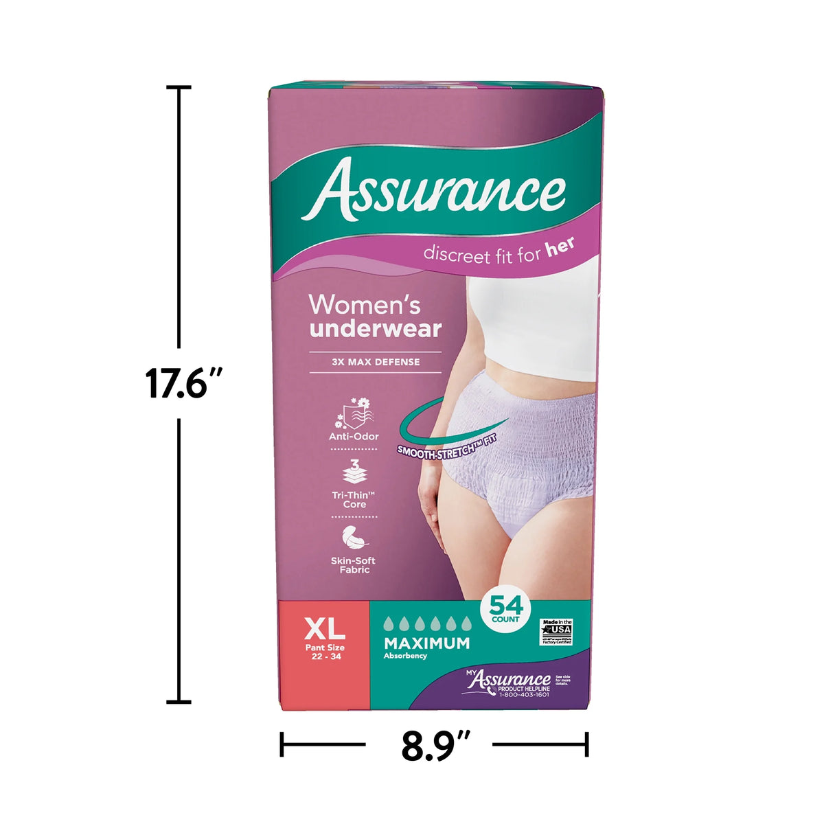 XL Maximum Absorbency Incontinence Underwear (54 Count) C23108