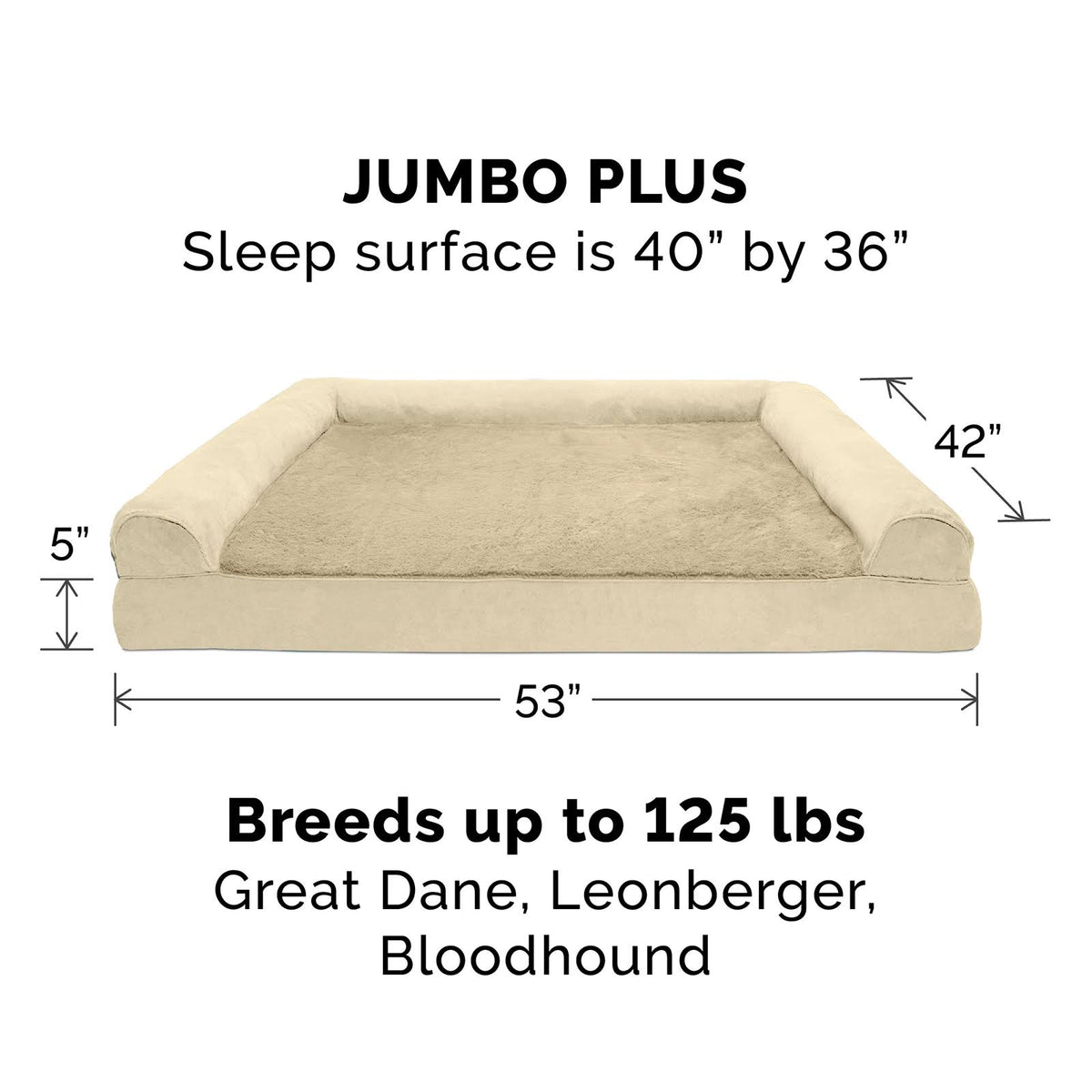 Clay Plush Suede Memory Foam Dog Bed E373664