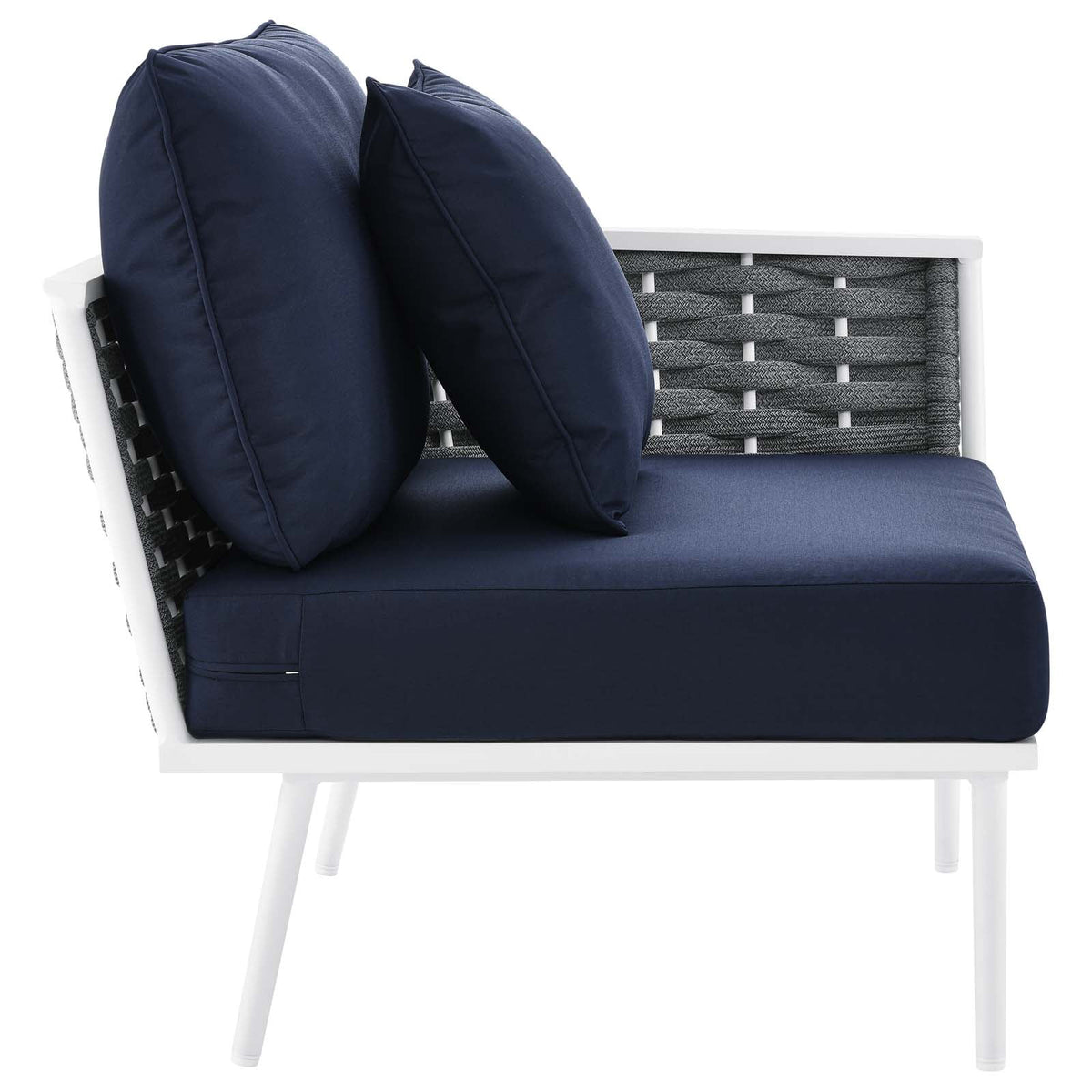 White Navy 8 Piece Outdoor Aluminum Sectional Sofa Set S78438