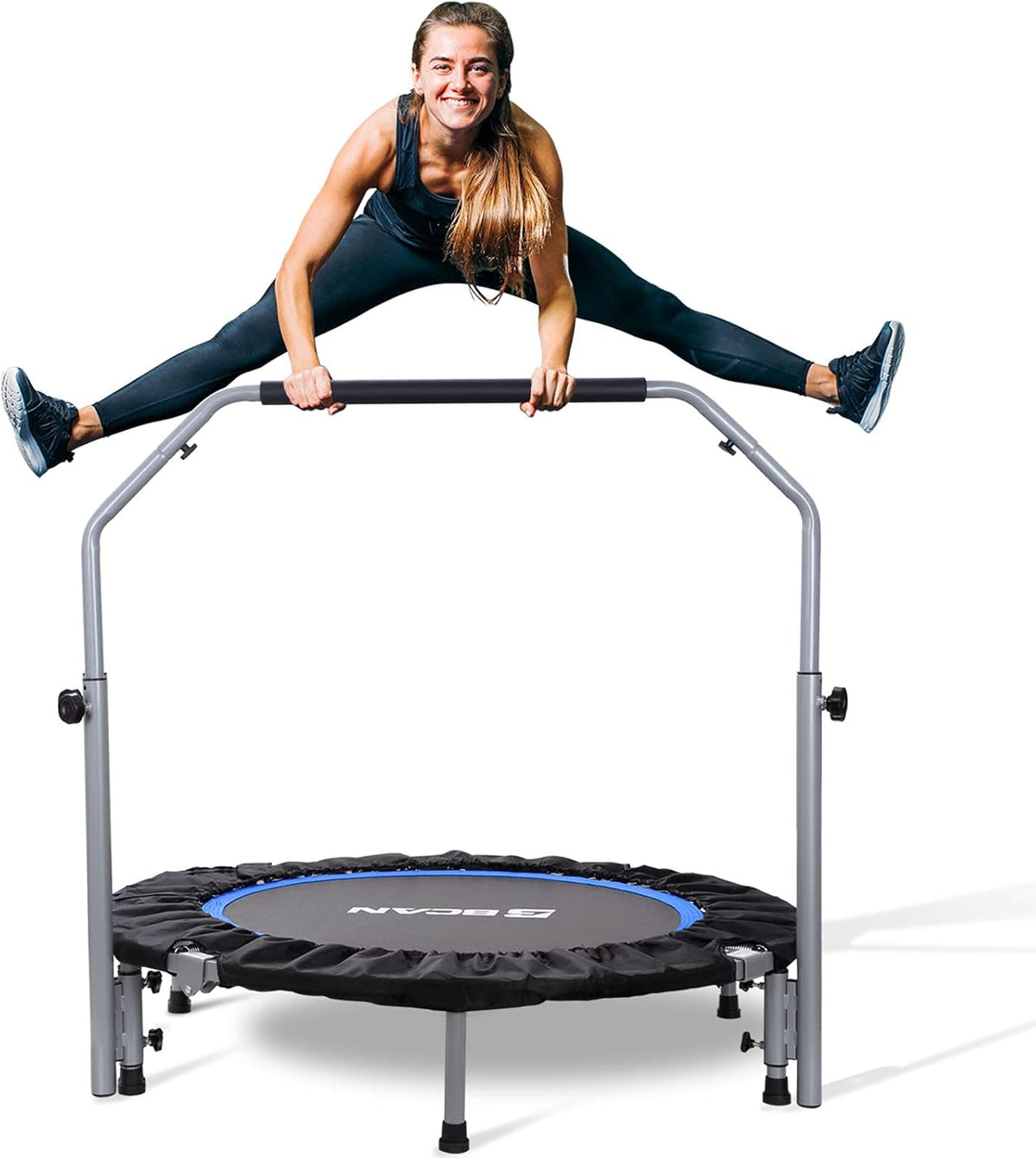 Foldable Mini Trampoline with Adjustable Foam Handle L399