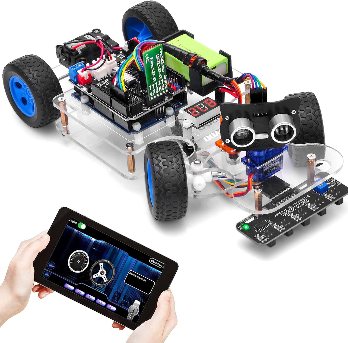 DIY Robot Car Kit with WiFi Bluetooth W674051
