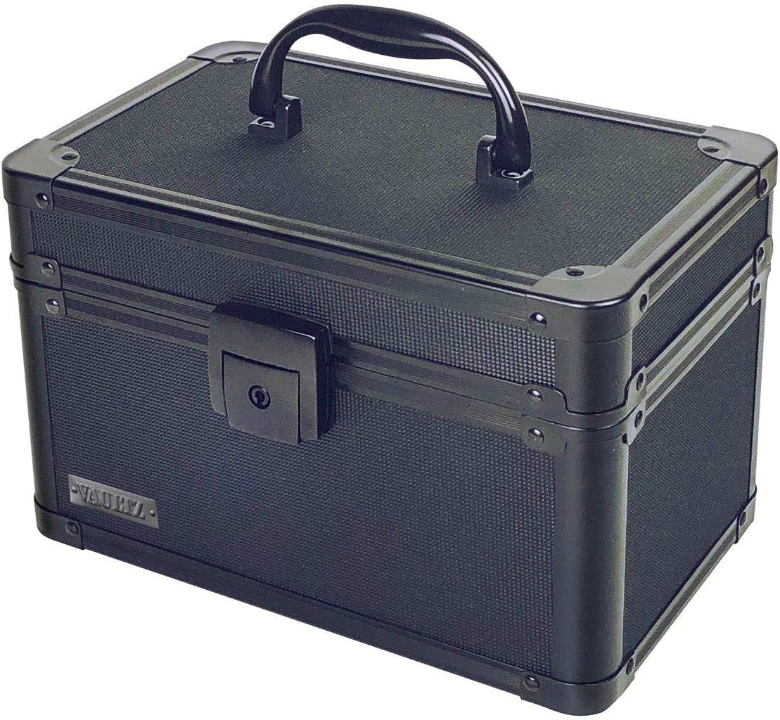 White Locking Storage Box with Adjustable Compartments X712
